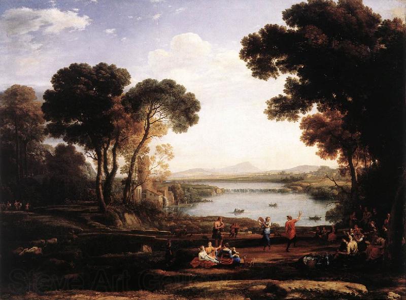 Claude Lorrain Landscape with Dancing Figures (The Mill) vg
